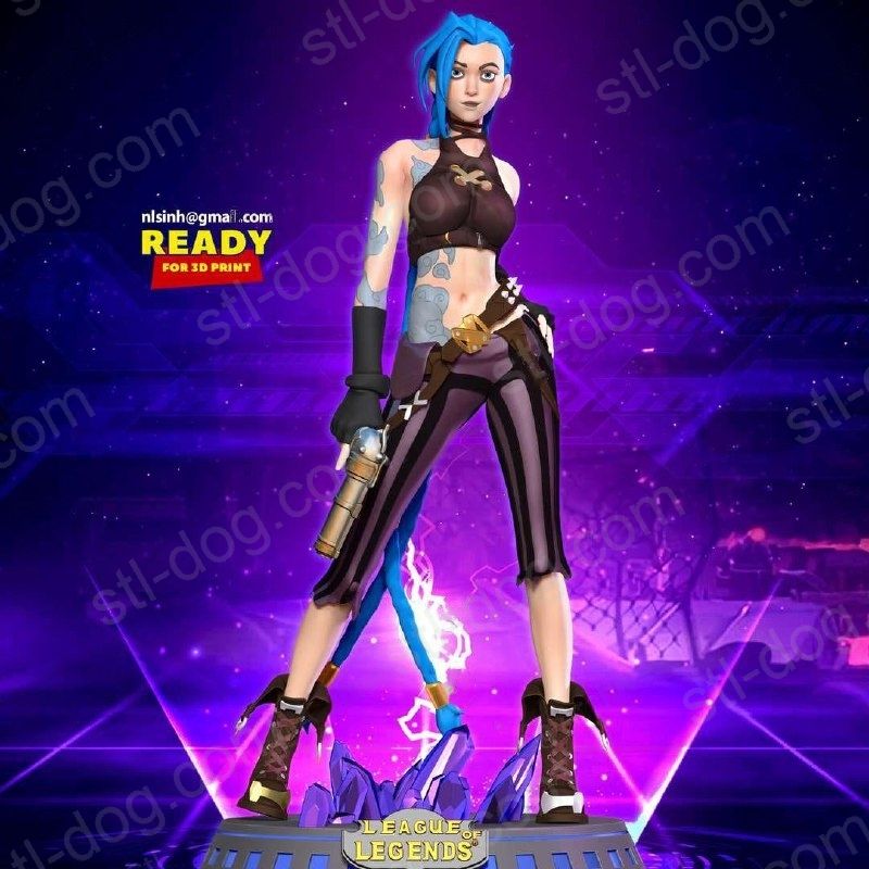 Jinx - Arcane 3英雄联盟 金克丝 3D打印图纸